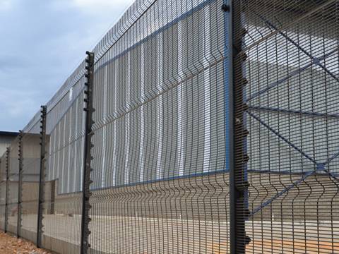 The factory is surrounded by 3D 358 high security fence.