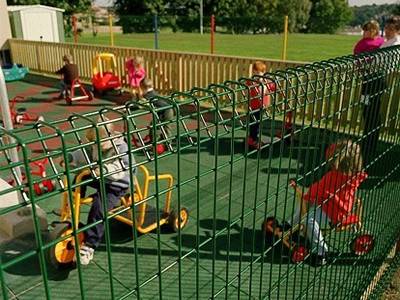 The BRC fence is installed in amusement park to protect children can play safety.
