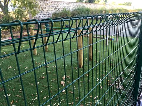 This is a beautiful park with green PVC coating BRC fence.