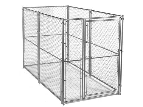 This is a type A chain link dog kennel.