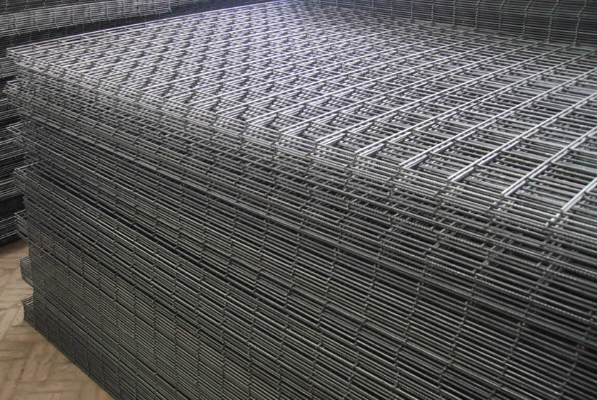 GI electro welded mesh panels on the ground