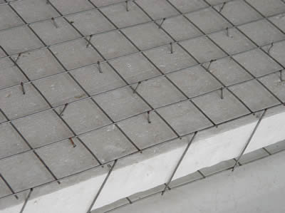 A part of 3D panel with white interlayer.