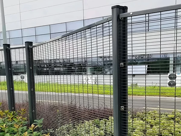 Clear view fence with taper post used along the road for road protection