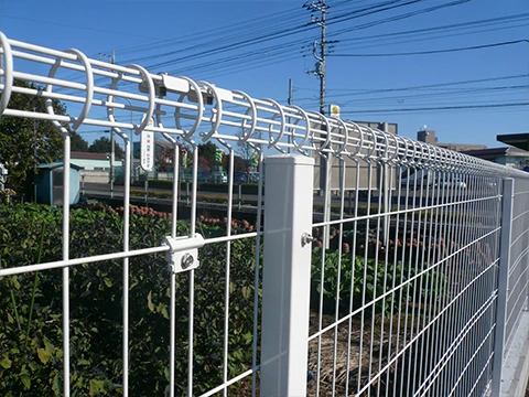 Decorative double ring garden fence railway protection on both sides in English