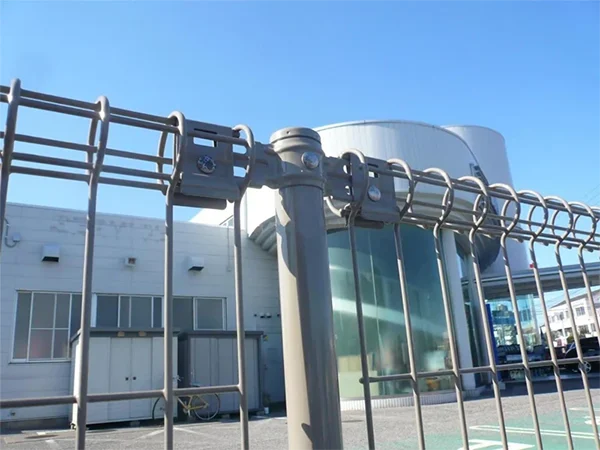 An external installation of a company Decorative double ring garden fence
