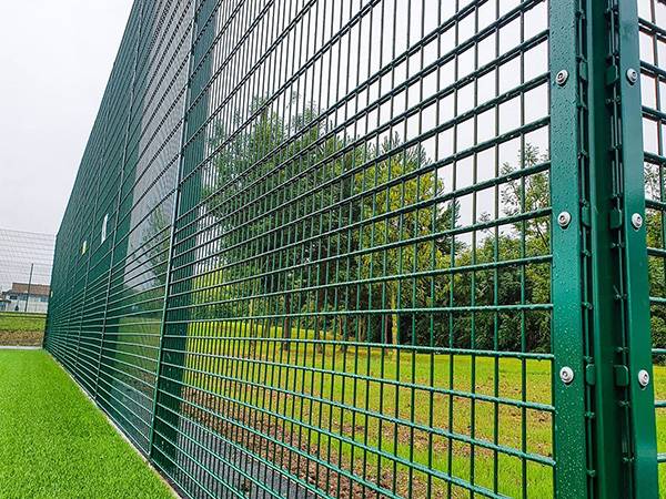Double wire fence in the park
