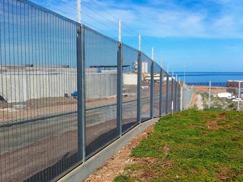 High security fences are used with razor bared wire to prevent people from climbing.