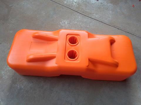 This is a orange Australia portable fence foot.