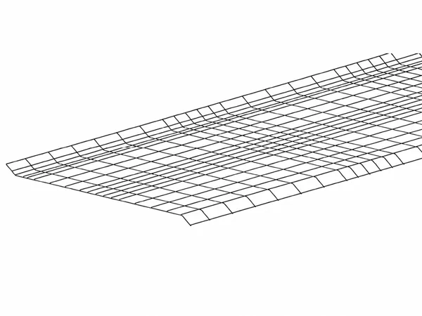 Steel roof mesh module on a white background.